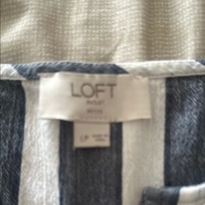 LOFT Striped Top in Blue and White